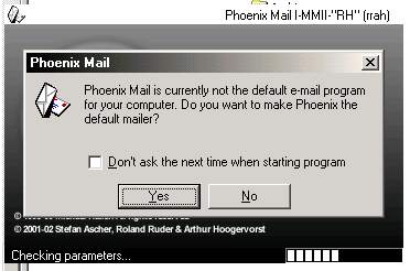 Default mailer dialog